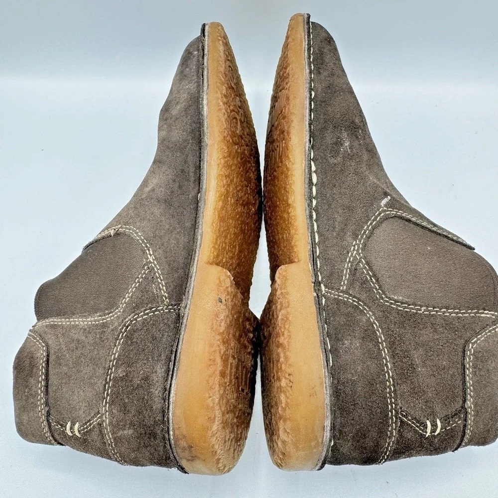 Georgia Boot Giant Chelsea Boots Mens 9.5 Brown Suede Slip On Casual Work